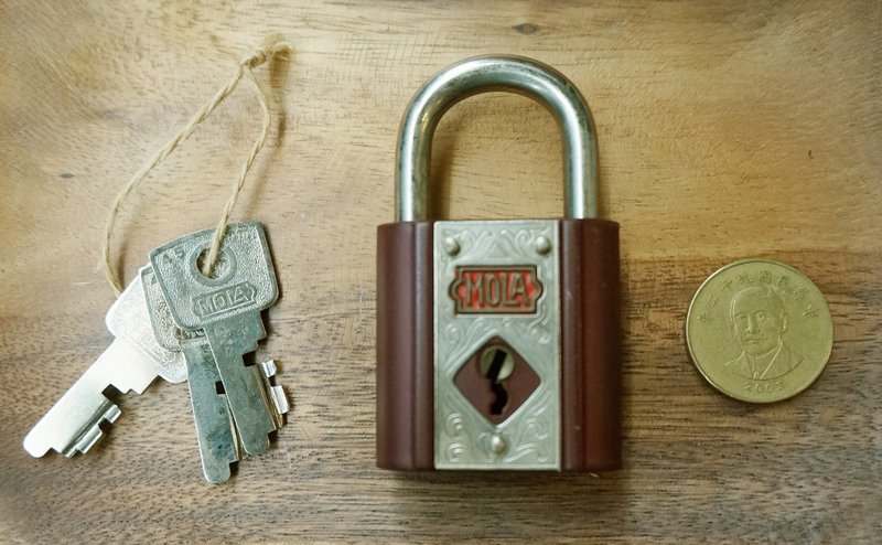 复古雕花老锁 - 自行车/周边 - 其他金属 咖啡色