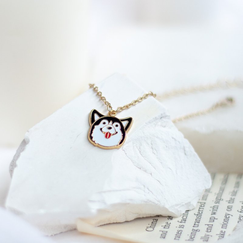 士奇 Huskies  手链 项链 狗狗 宠物饰品 纸盒包装 生日礼物 - 手链/手环 - 珐琅 黑色