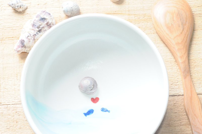 海洋系列(2只小鱼) - 浅碟/小碟子 - 其他材质 白色