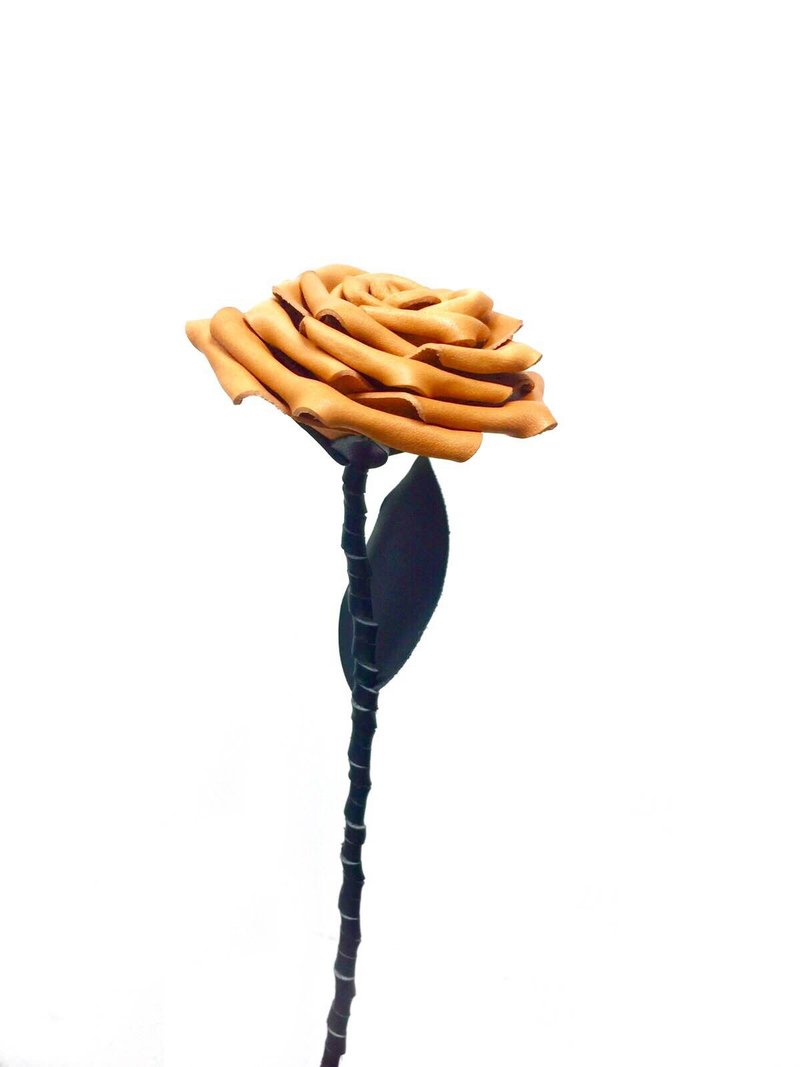 皮革橙玫瑰 - 其他 - 真皮 橘色