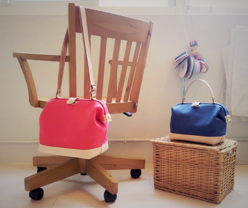 canvas leather series - doctor's bag / 帆布皮革系列－医生包 - 侧背包/斜挎包 - 真皮 多色