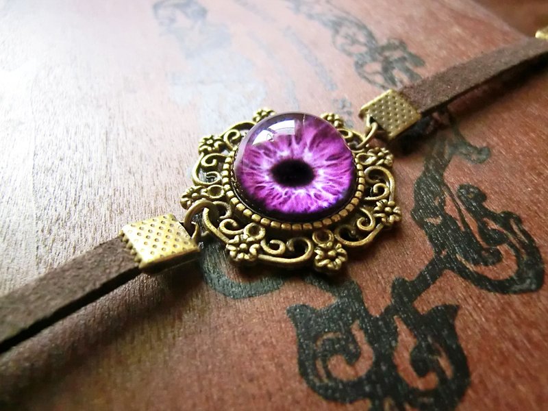 古铜花框 - 手链 - 手链/手环 - 其他金属 紫色