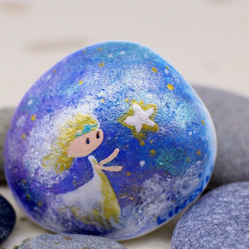 富察令儿。彩绘石头 - 摆饰 - 宝石 蓝色