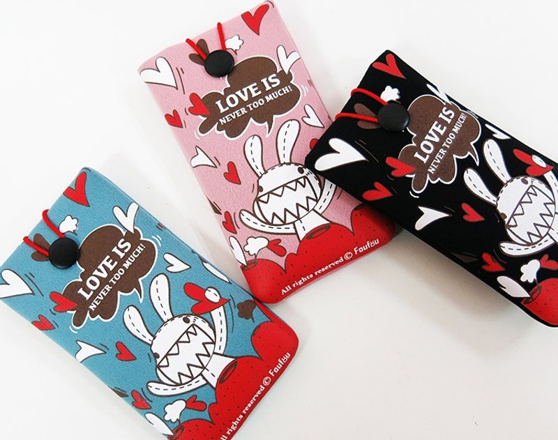 《Foufou x la essence》 4-5寸潜水布手机袋 - LOVE IS NEVER TOO MUCH(3色) - 手机壳/手机套 - 其他材质 多色