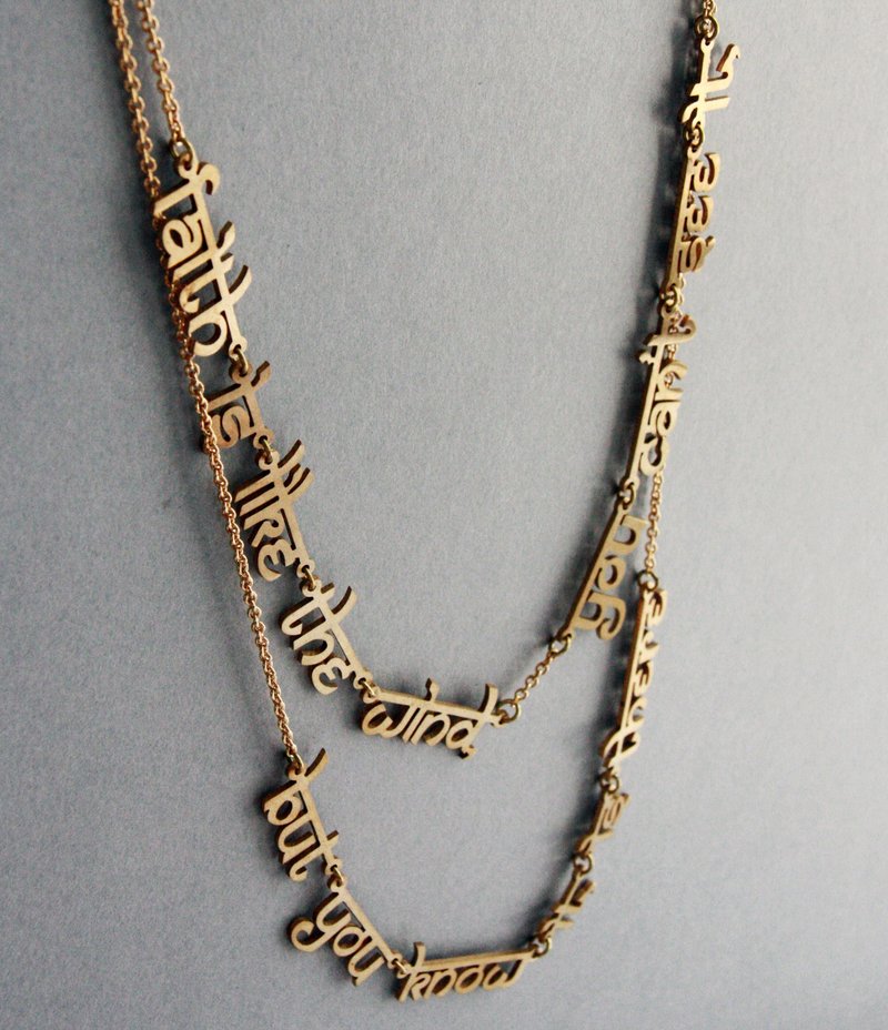 Faith is like the wind 项链 - 项链 - 其他金属 金色