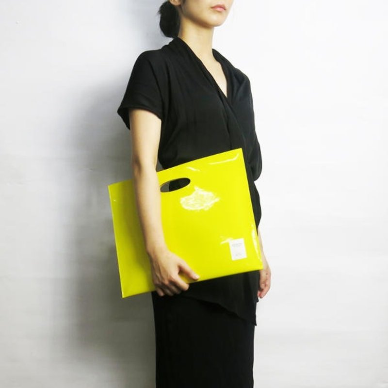 Coet File Bag 亮面黄色手拿包 - EcologyLine - 其他 - 其他材质 黄色