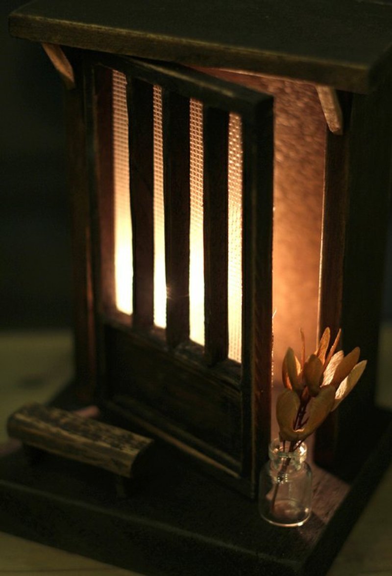 老木门小夜灯 - 灯具/灯饰 - 木头 咖啡色