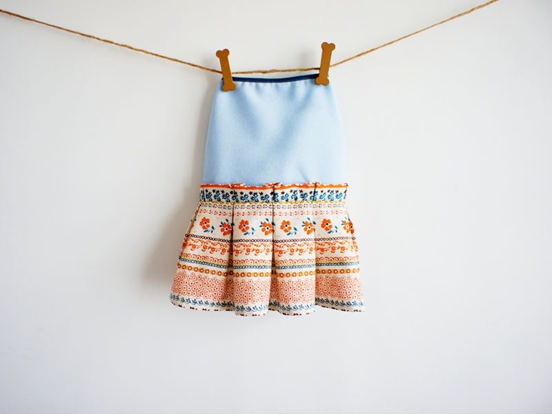 手工限量。合褶洋装款 宠物衣●青春女神● S - 衣/帽 - 其他材质 多色