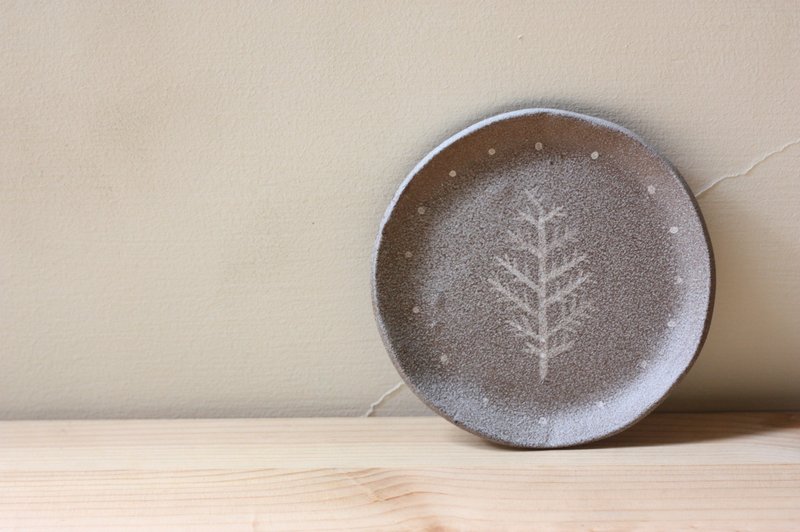 冬日系列-白雪小森林(小) - 浅碟/小碟子 - 其他材质 白色