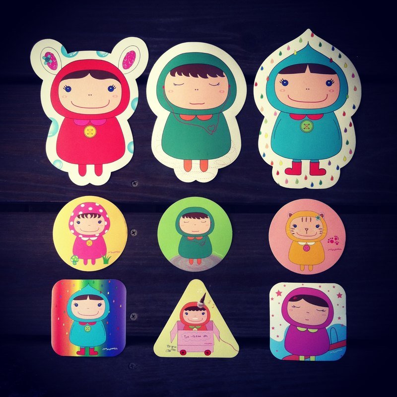 Fion KO: la petite mumu 限量贴纸组 - 贴纸 - 纸 多色