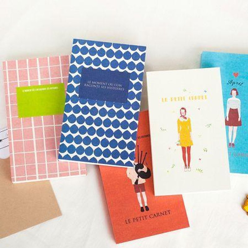 Dessin X Livework-四月心情随身口袋笔记本-水滴,LWK96185 - 笔记本/手帐 - 纸 蓝色