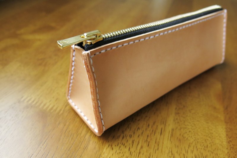 文房宝铅笔盒 【Jane One Piece】 - 铅笔盒/笔袋 - 真皮 咖啡色