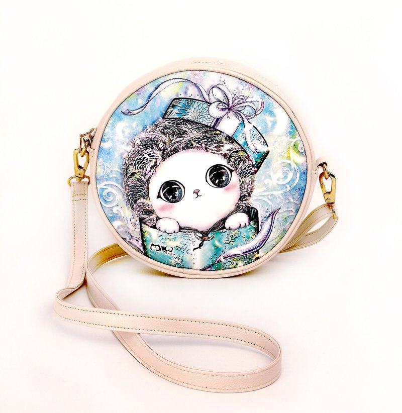 好喵 圆圆斜背包 礼物猫 (已售完) - 侧背包/斜挎包 - 防水材质 