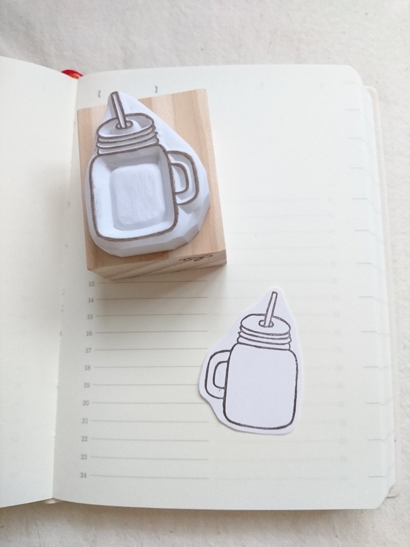 梅森罐 - 印章/印台 - 橡胶 白色