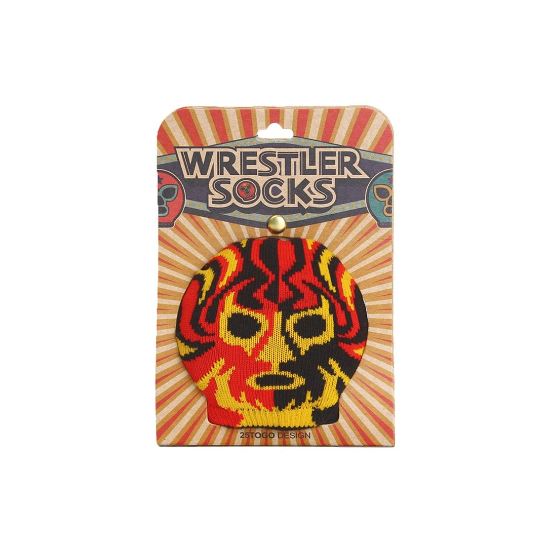 WRESTLER SOCKS摔角手面具袜_黑面小丑 - 袜子 - 其他材质 多色