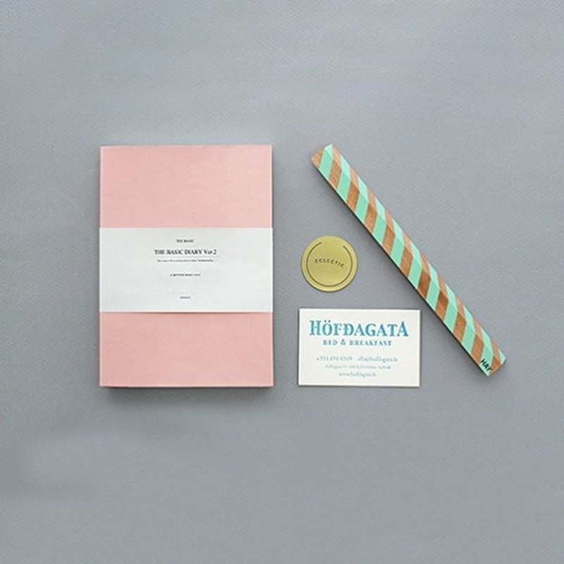 Dessin x indigo-The basic 经典生活A6皮革周志V2-樱花粉,IDG03111 - 笔记本/手帐 - 纸 粉红色