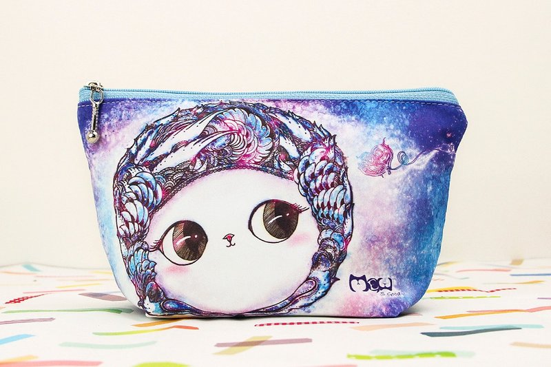 好喵- 防泼水化妆包 - 抬头猫 - 化妆包/杂物包 - 其他材质 蓝色