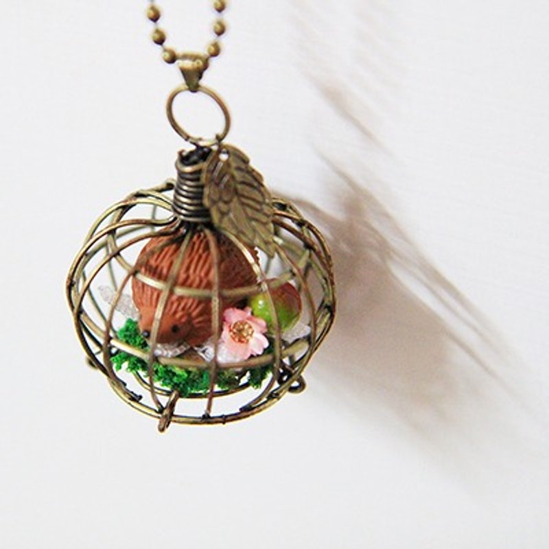 {森の刺猬} 戴我出去玩,小刺猬项链! #02 - 项链 - 其他材质 卡其色