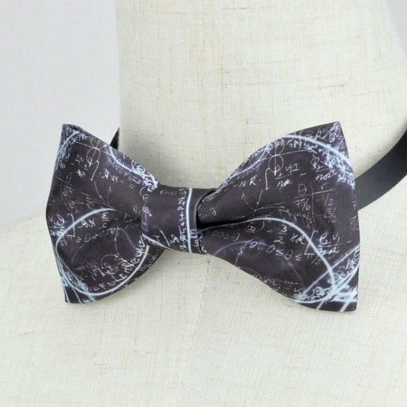 物理公式领结,白色领结, 白色项链, 定制领结, 梦想设计工作室 - 颈链 - 聚酯纤维 多色