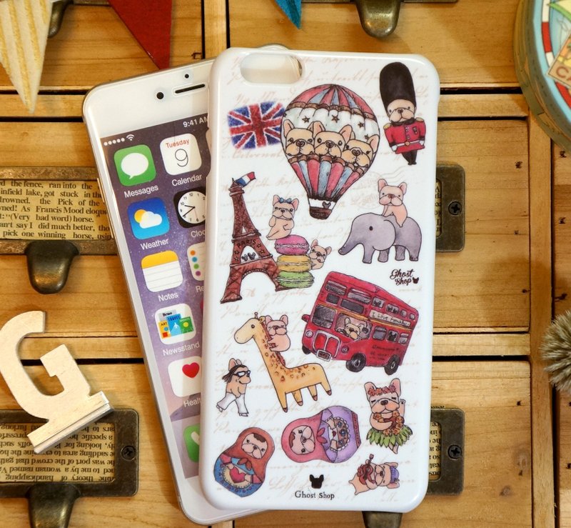 (售完)i6 plus / i6s plus手机壳- 旅行法斗(白) - 手机壳/手机套 - 塑料 白色