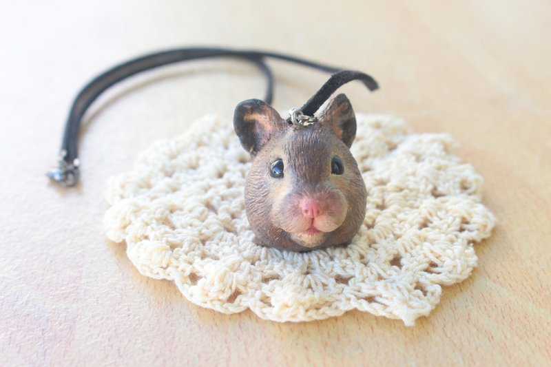 宠物公仔 1-3cm  单头 项链 公仔 定制化 纯手工 - 项链 - 粘土 多色