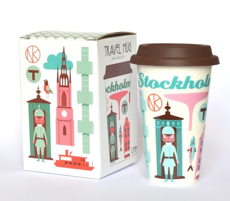 瑞典 OMM X Ingela 斯德哥尔摩城市随行杯 - 咖啡杯/马克杯 - 其他材质 白色
