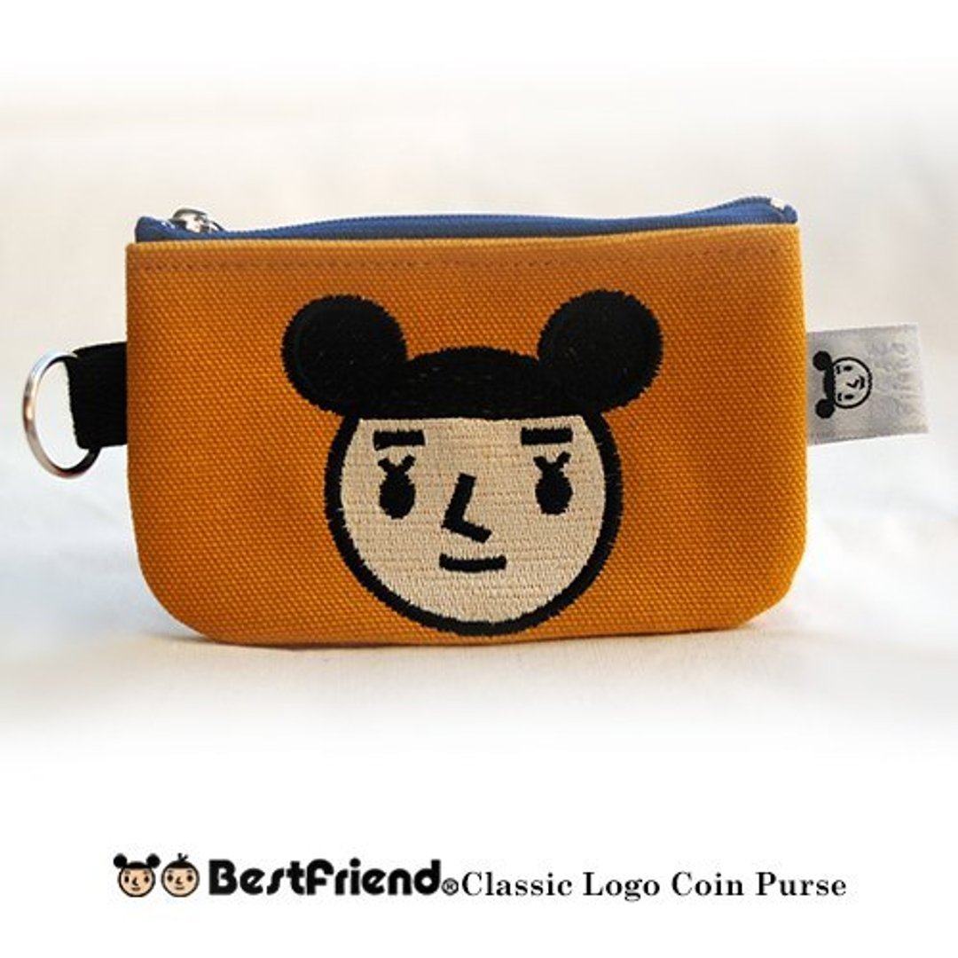 【BestFriend】GirlFriend Coin Purse / 钥匙圈零钱包 / 女生头 / 黄 - 零钱包 - 棉 黄色