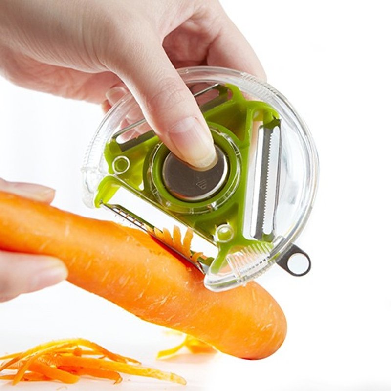 3in1多功能疏果削皮器(绿色), 瑞典 GreeGreen 格力绿 (多功能疏果削皮器/多功能削皮器/三合一削皮器/削皮器/刨丝器/锯齿削皮器) - 厨房用具 - 其他材质 绿色