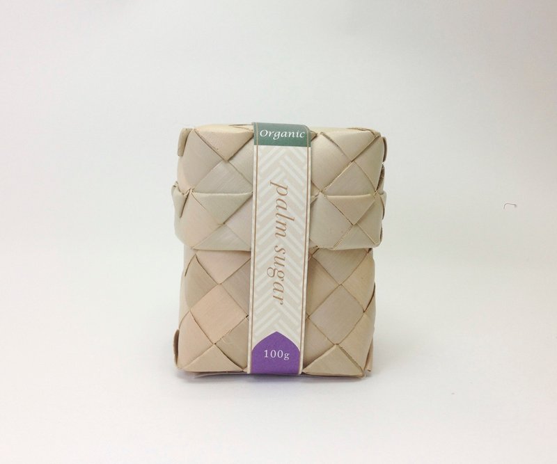 柬埔寨天然棕榈糖 - 100g 手工编织盒 - 酱料/调味料 - 新鲜食材 咖啡色