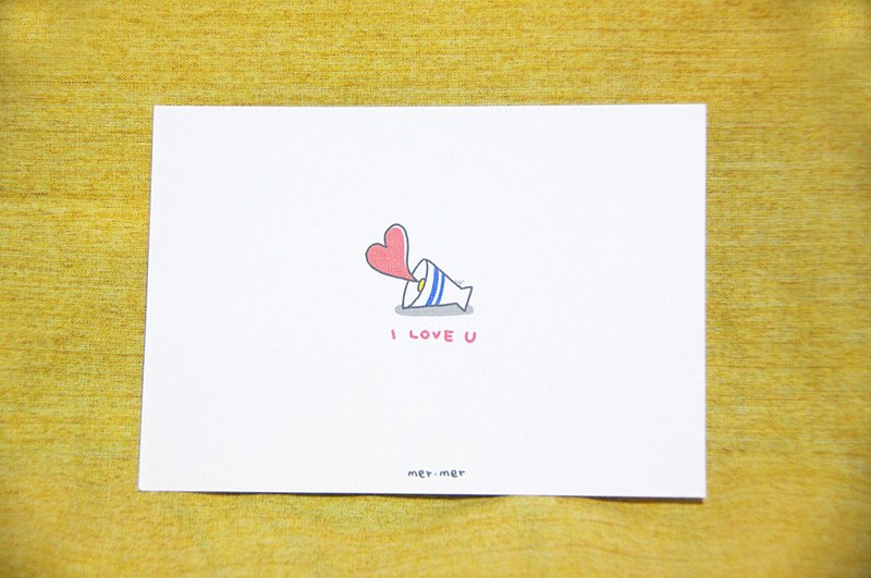 I LOVE U/明信片 - 卡片/明信片 - 纸 白色