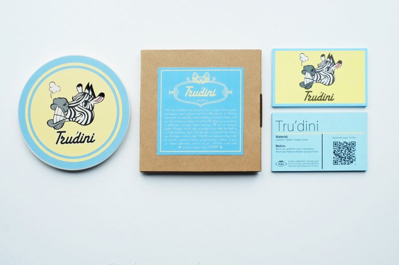 Tru'dini 蝴蝶喷气斑马陶瓷杯垫 - 杯垫 - 其他材质 