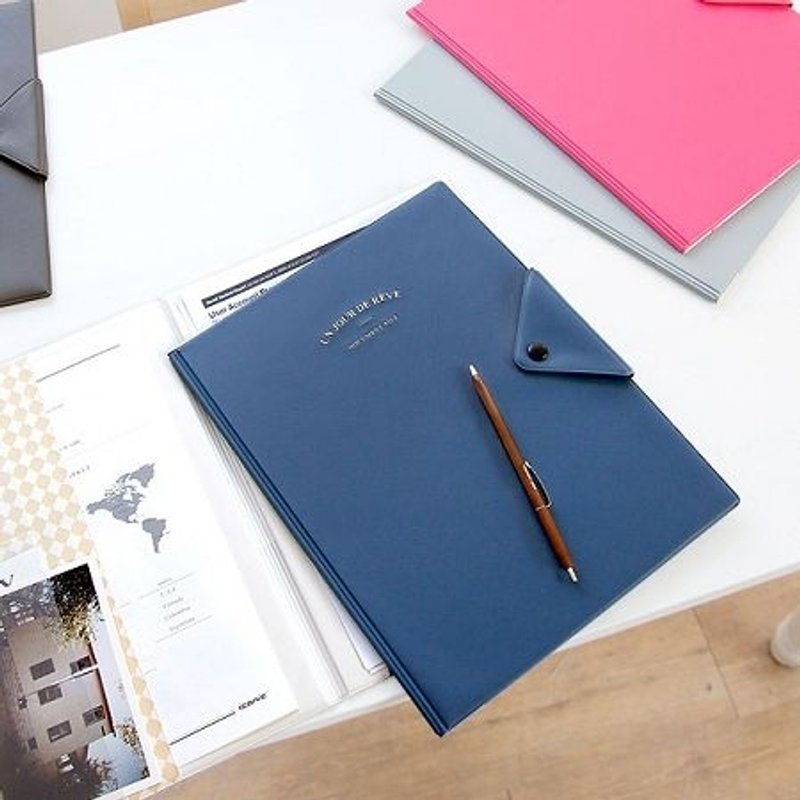 Dessin x Iconic-信箴皮革档案夹-深蓝,ICO81708 - 文件夹/资料夹 - 真皮 蓝色