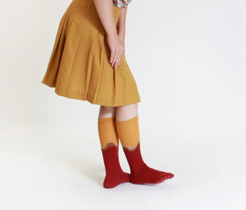 +10・加拾｜列车窗外的瞬间风景1又3/4袜 - 袜子 - 其他材质 