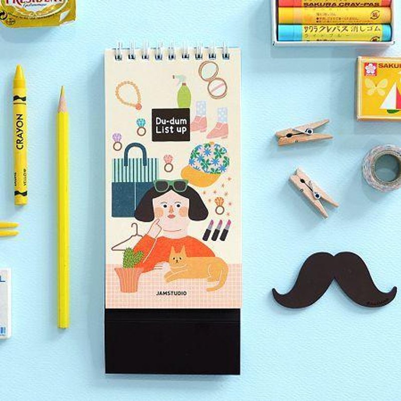 Dessin x Jamstudio-Du-dum心跳时刻待办事项笔记本-01 欲望清单,JSD78315 - 笔记本/手帐 - 纸 多色