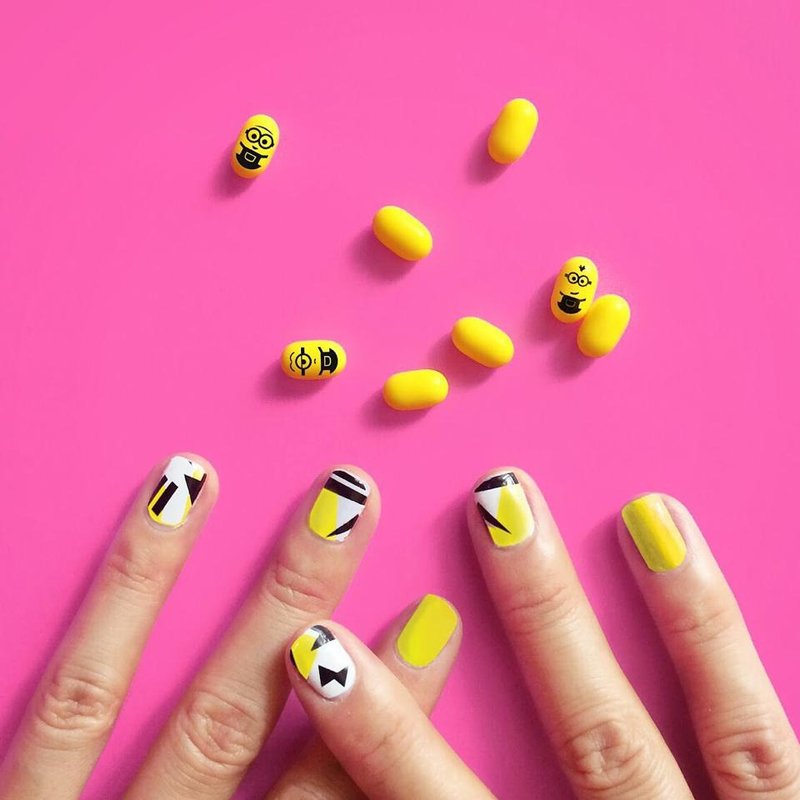 拼接几何指甲贴 - 其他 - 其他材质 白色