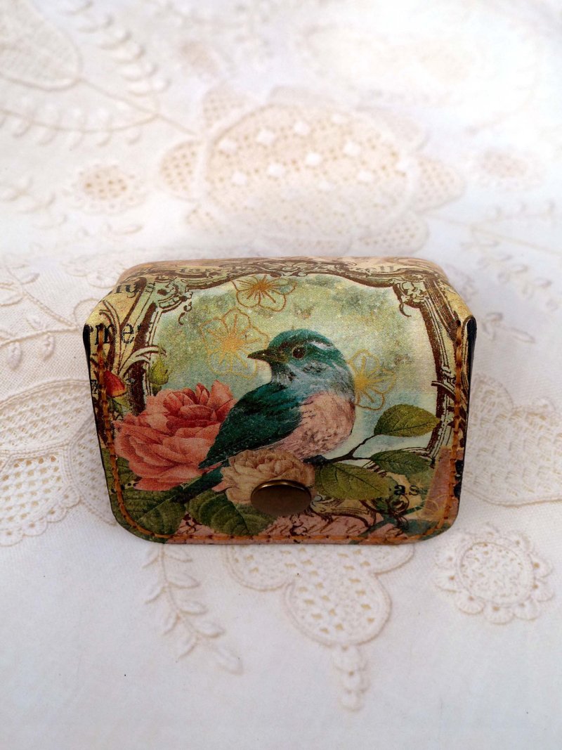 手缝皮革零钱包 - 零钱包 - 真皮 