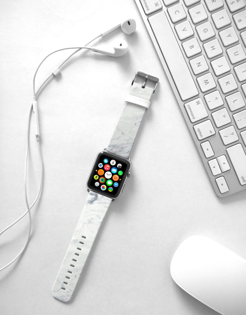 Apple Watch 真皮手表带, 香港原创设计师品牌 - 白云石纹 239 - 表带 - 真皮 