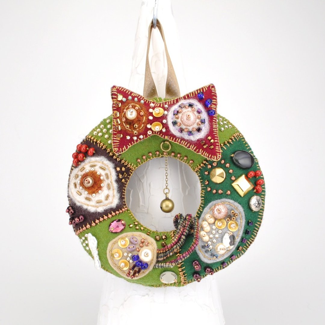 Christmas wreath - 墙贴/壁贴 - 羊毛 绿色