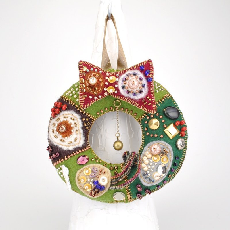 Christmas wreath - 墙贴/壁贴 - 羊毛 绿色
