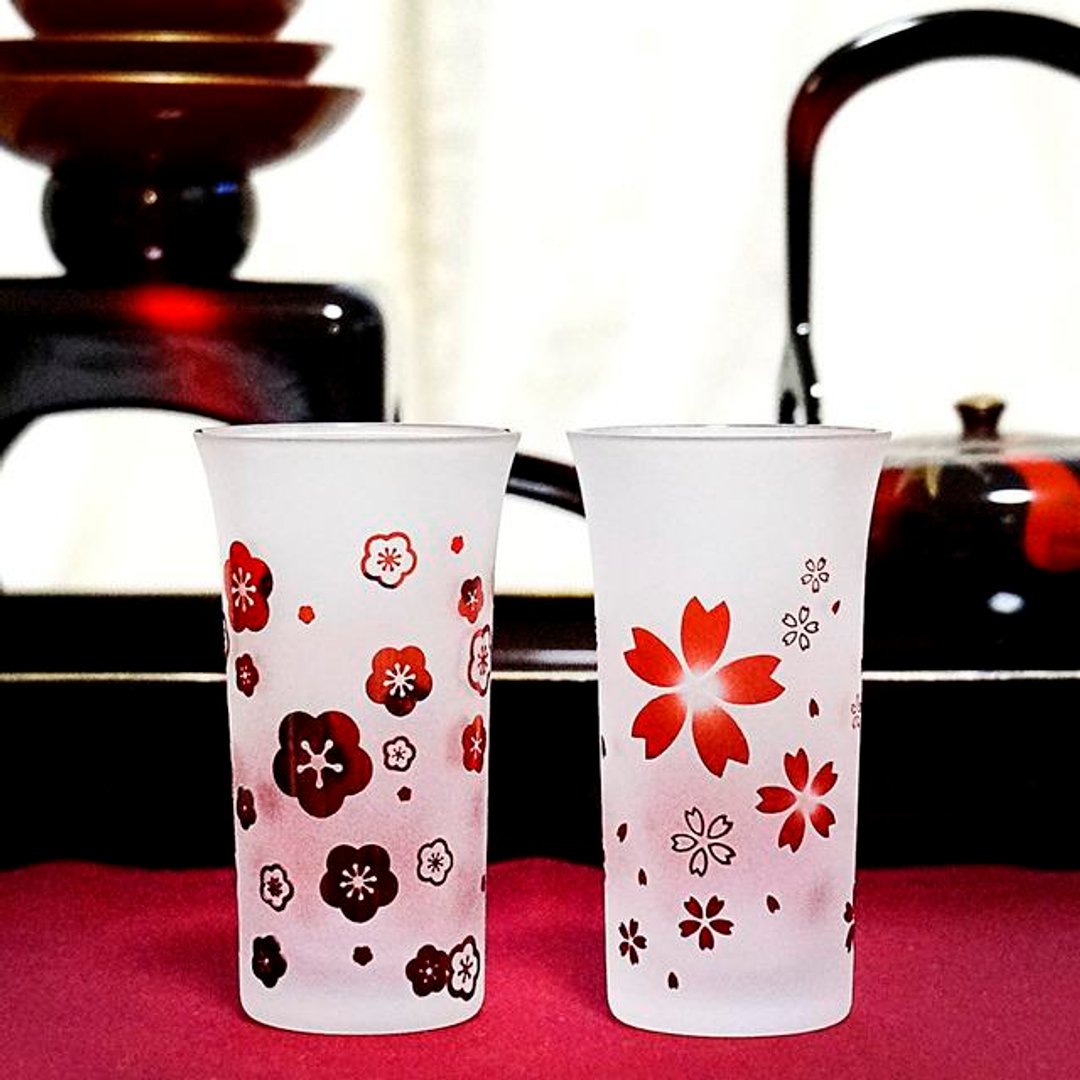 UmeSakura of Geishun - 茶具/茶杯 - 玻璃 红色