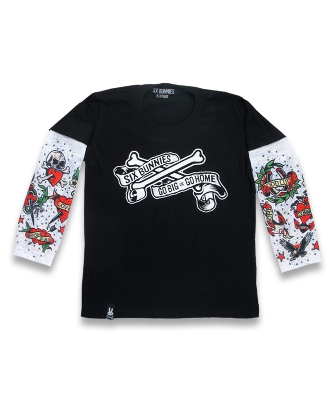 刺青图腾 -薄长袖T恤 - Tattoo Flash T-Shirts #SIX BUNNIES - 其他 - 棉 黑色