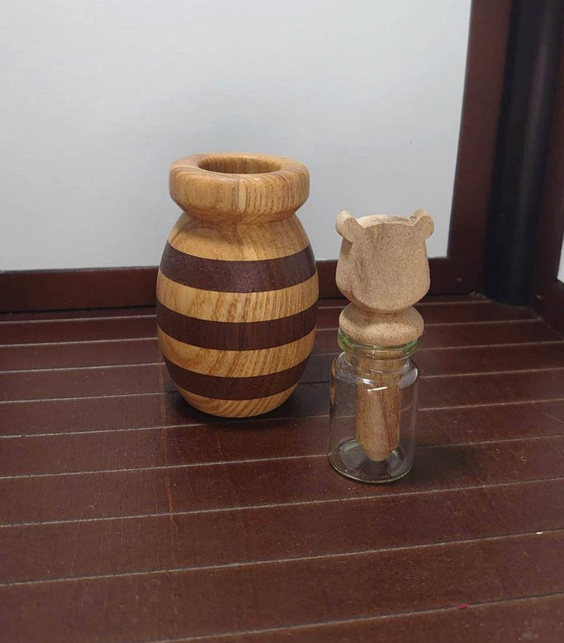 精油扩香罐之小熊蜂蜜罐 - 香薰/精油/线香 - 木头 橘色