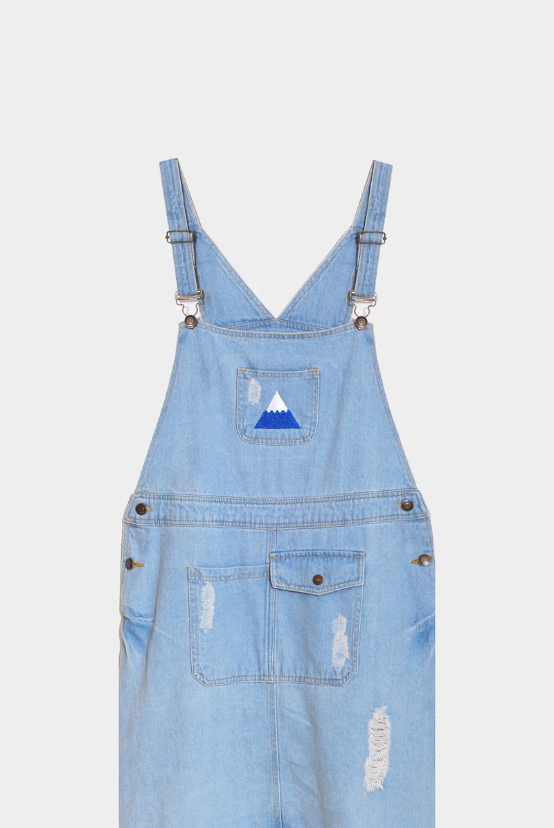 【限时免运】来去北海道滑雪吧／牛仔吊带裙 - 背带裤/连体裤 - 其他材质 蓝色