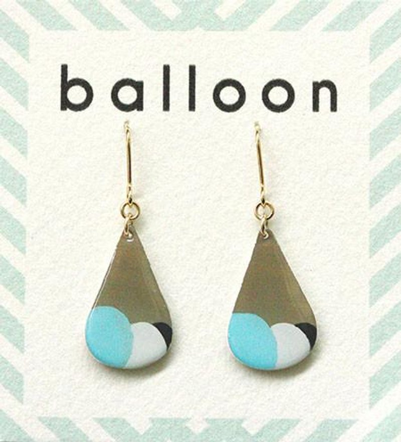 复古冰淇淋水滴状耳环 - 耳环/耳夹 - 压克力 多色