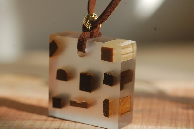 森林系-琥珀项链 - 项链 - 木头 咖啡色