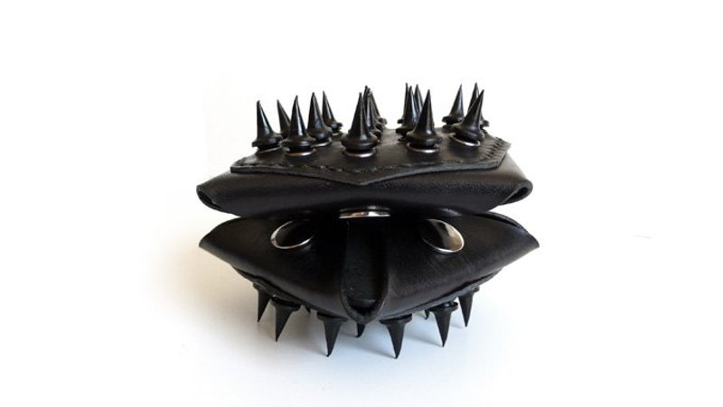 《CANCER流行实验所》CANCER collection 结构式零钱包 - 零钱包 - 真皮 黑色