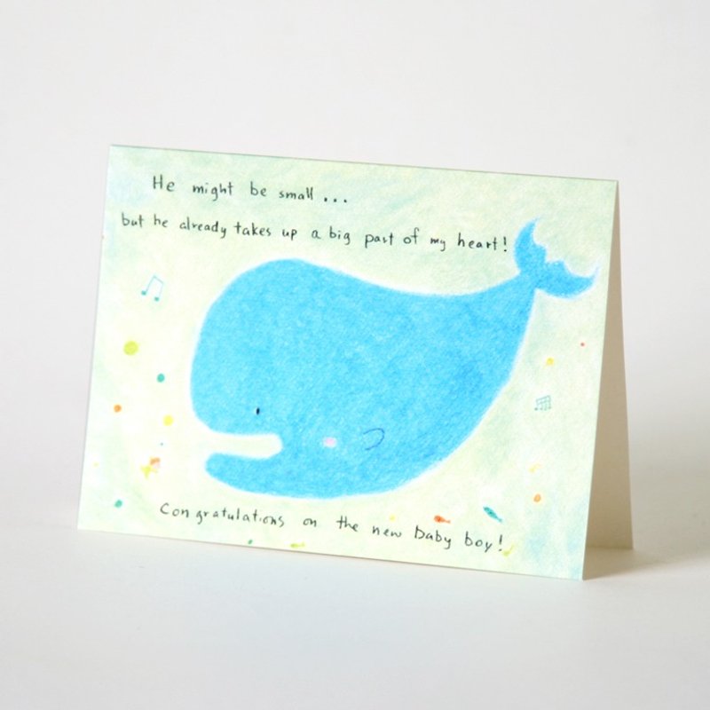 鲸鱼宝宝 卡 - 卡片/明信片 - 纸 多色