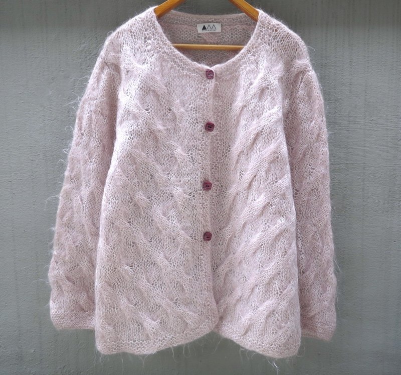FOAK古着 莫内姑娘编织毛衣外套 - 女装针织衫/毛衣 - 其他材质 粉红色
