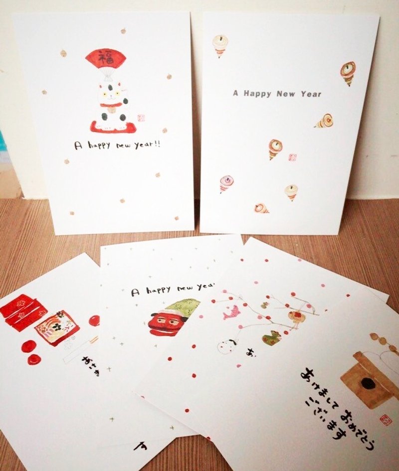 洛可可草莓 WELKIN手创明信片-新年卡13件+隐藏版 背面设计款 - 卡片/明信片 - 纸 