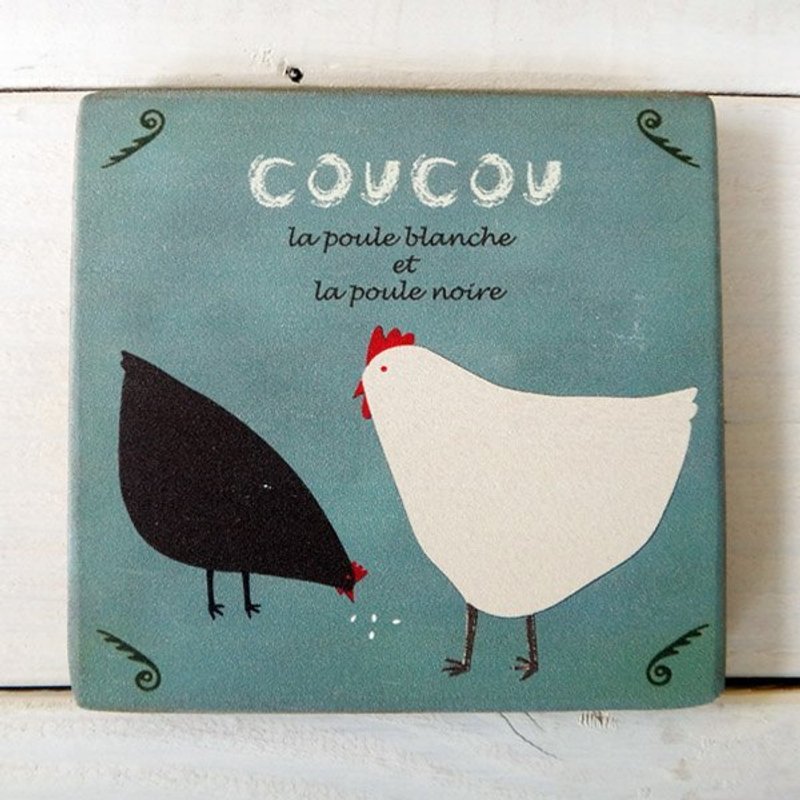 杯垫-实木-咕咕鸡 - 杯垫 - 木头 多色